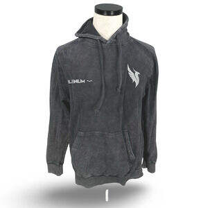 Illenium DJ Holiday 2023 Hoodie Men’s Medium Gray Graphic Drawstring Streetwear